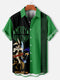 Men's Christmas Cartoon Funny Graphic Short Sleeve Hawaiian Shirt